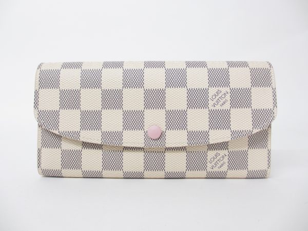 LV ルイヴィトン ポルトフォイユエミリー N41625 ダミエアズール ファスナー付き二つ折り長財布